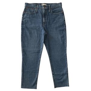 Madewell Straight Leg Jeans in Dark Blue Denim